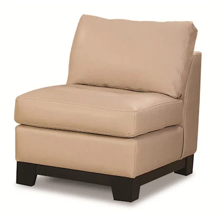 Contemporary Leather Armless Chair